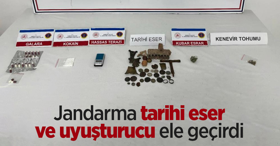 Jandarma Tarihi Eser Ve Uyu Turucu Ele Ge Irdi Samsun Haber Samsun