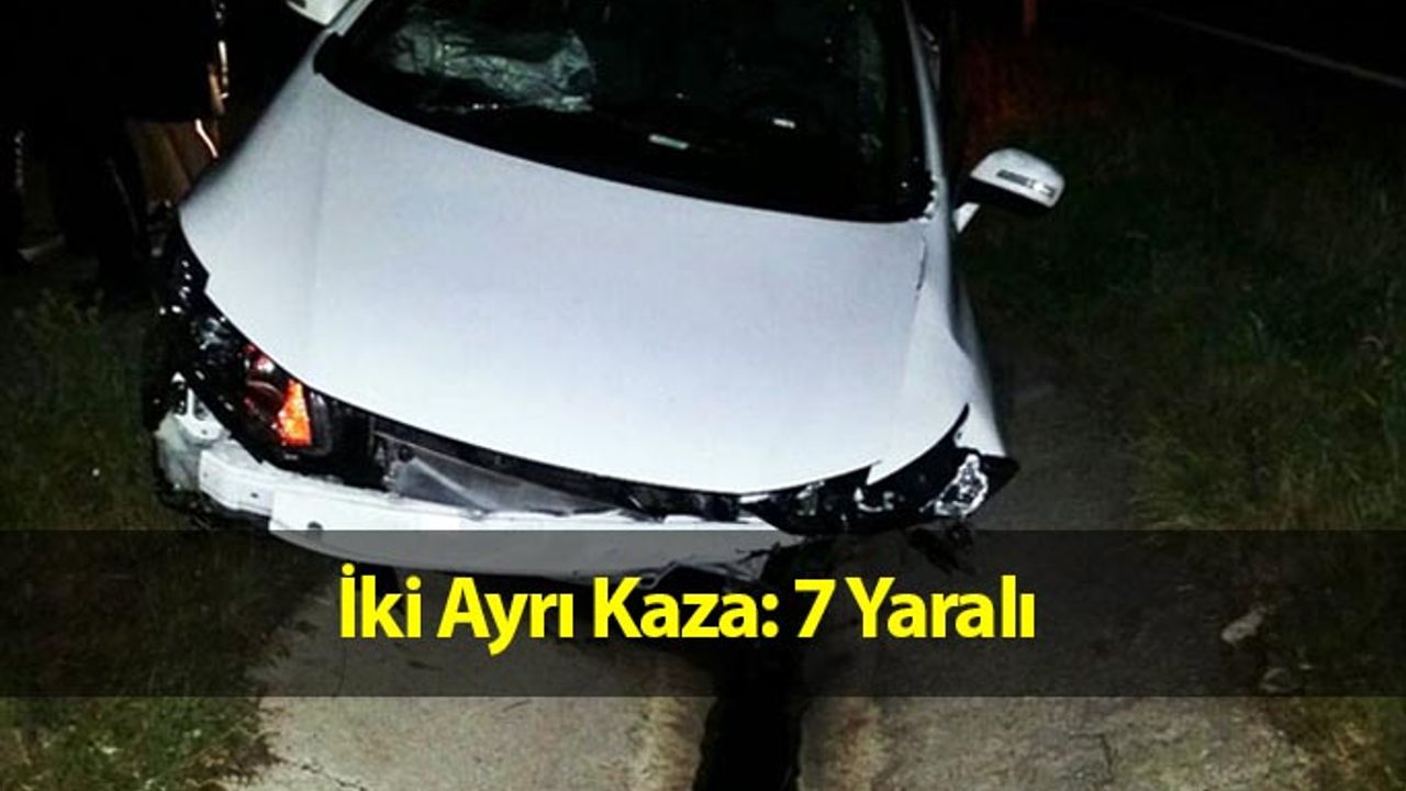 Çorum'da İki Ayrı Kaza: 7 Yaralı