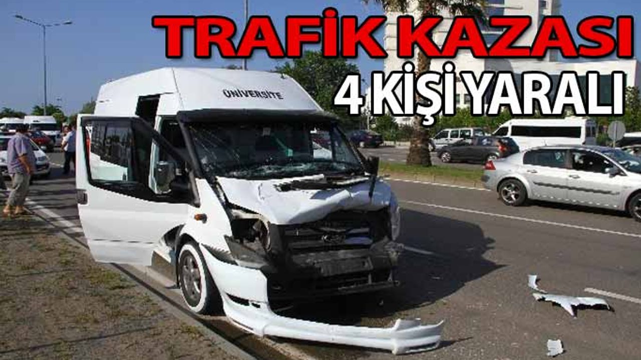 Samsun'da Trafik Kazası: 4 Yaralı