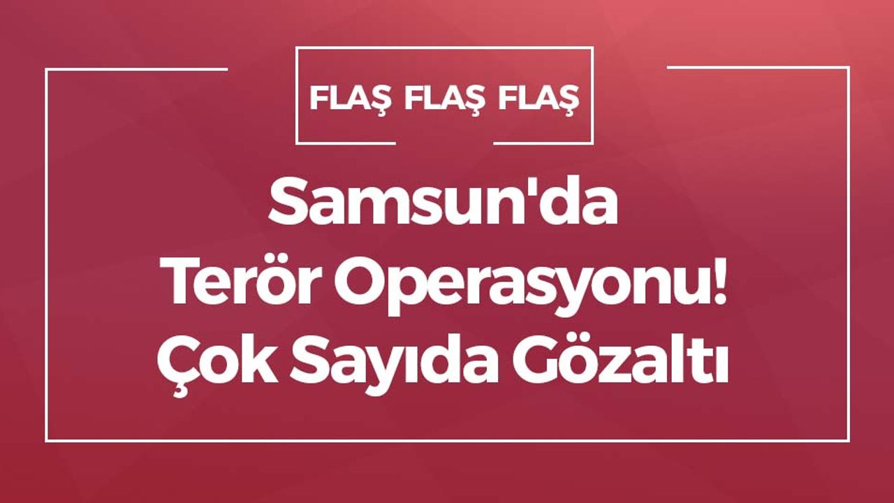 Samsun'da Terör Operasyonu! Çok Sayıda Gözaltı