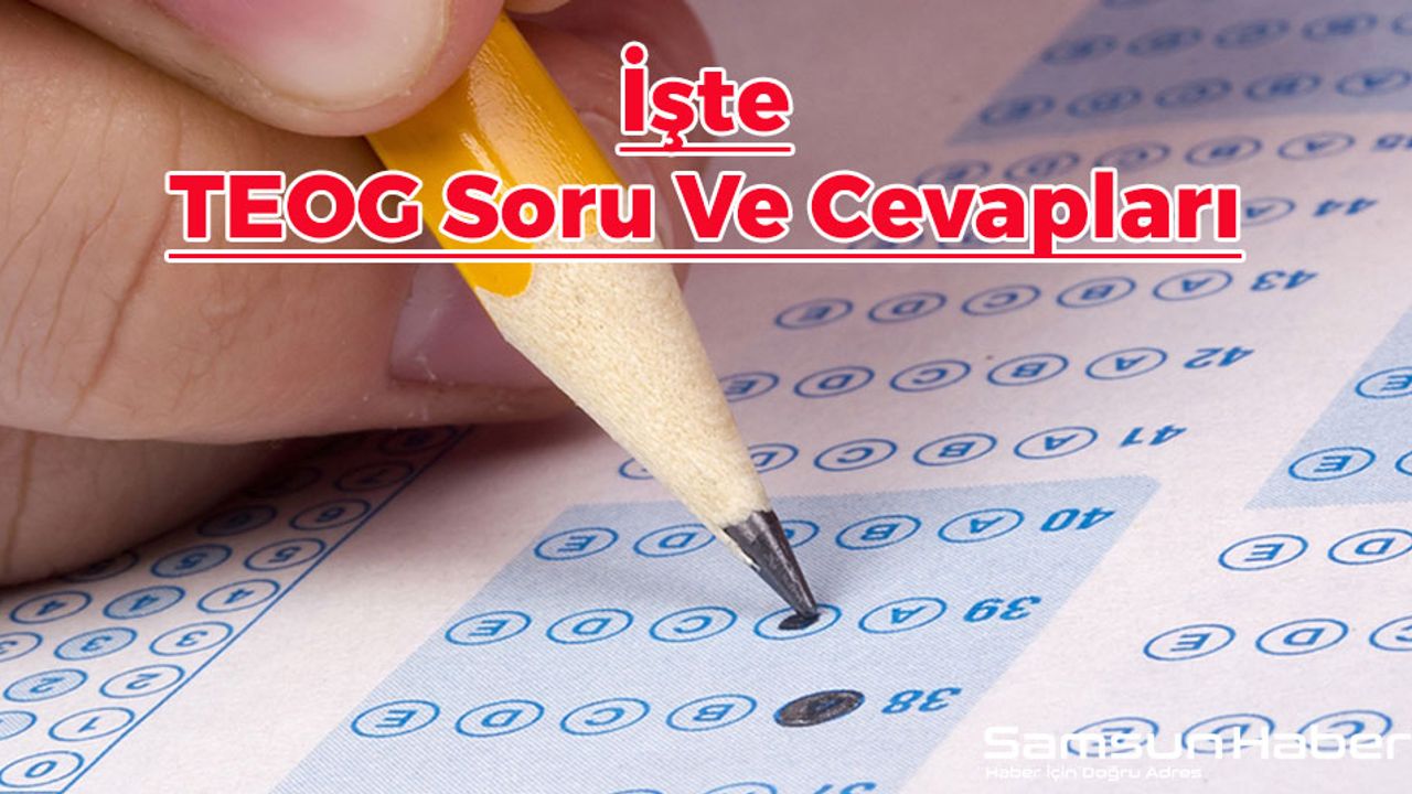 İşte TEOG Soru Ve Cevapları