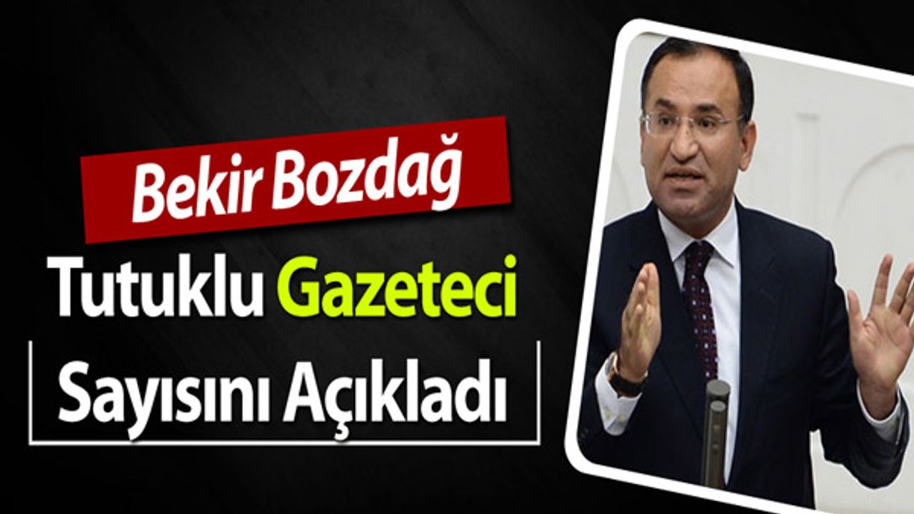 Bekir Bozdağ, Tutuklu Gazeteci Sayısını Açıkladı