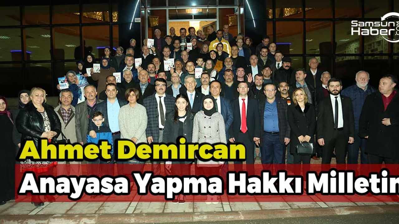Ahmet Demircan, Referandum İçin Dönüm Noktası Yaklaşımında Bulundu