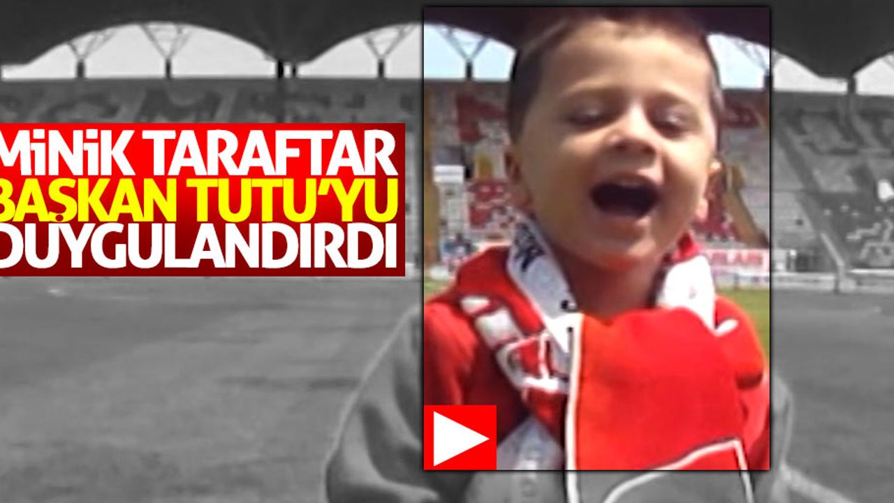 Minik Samsunspor taraftarı Başkan Tutu’yu duygulandırdı