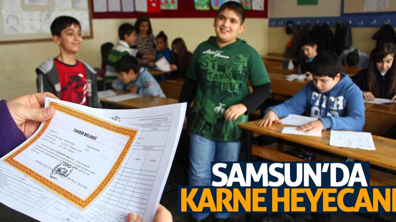 Samsun'da 241 bin öğrenci karne aldı