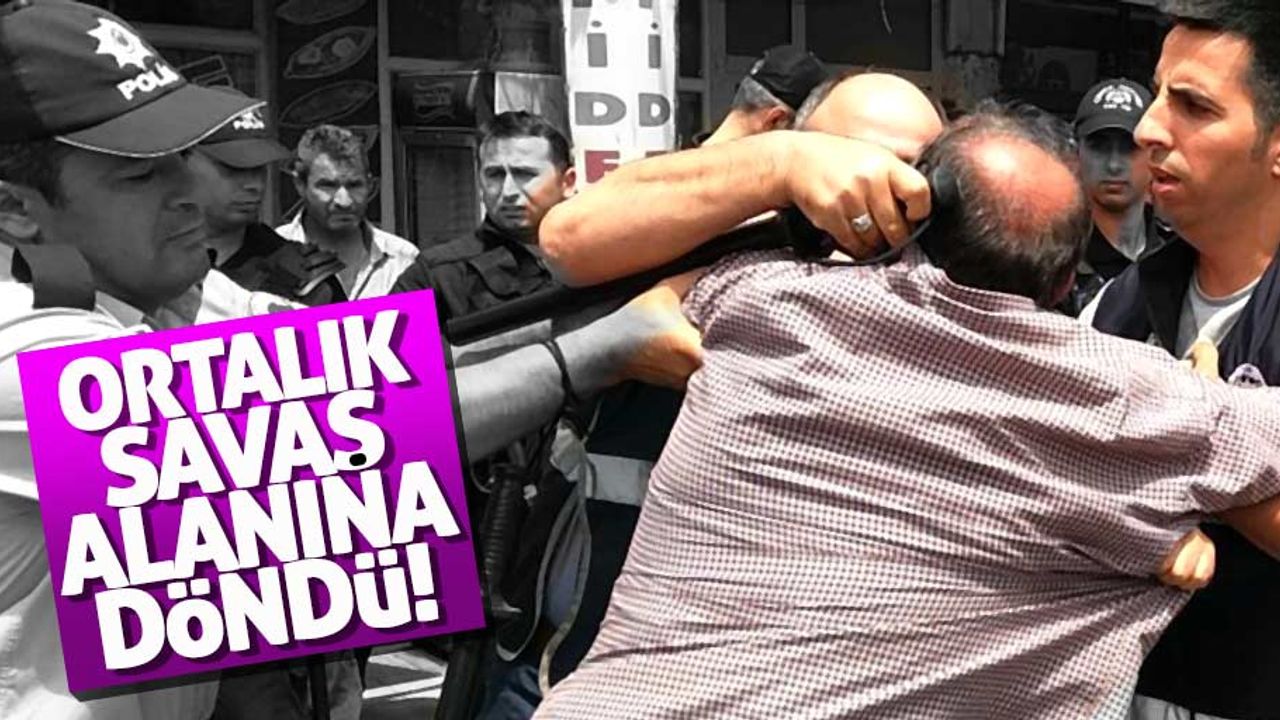 Samsun'un o ilçesinde polis ve vatandaş karşı karşıya geldi