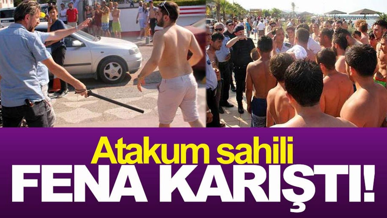 Atakum sahilinde ortalık fena karıştı!