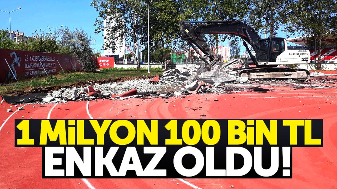 Samsun’da 1 milyon 100 bin TL enkaz oldu