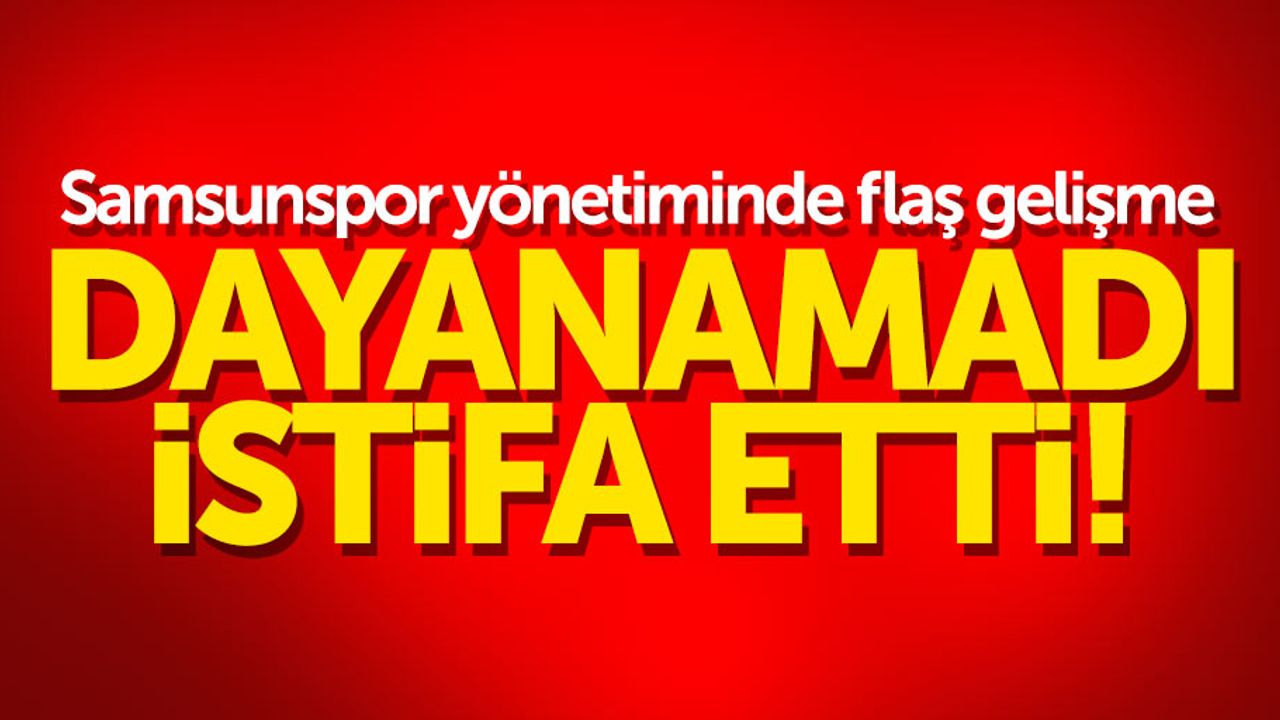 Samsunspor'da o isimden onurlu istifa