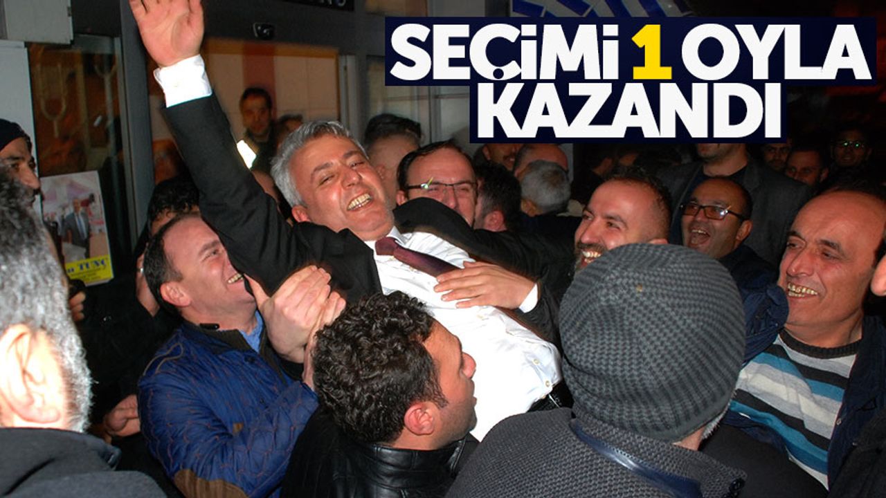 1 oyla seçim kazanan başkan omuzlara alındı