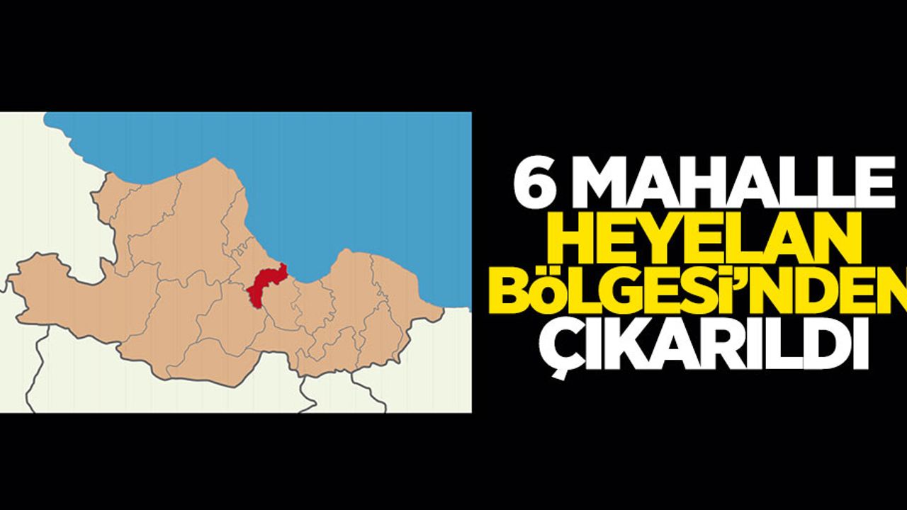 Samsun’da 6 mahalle heyelan bölgesinden çıkarıldı