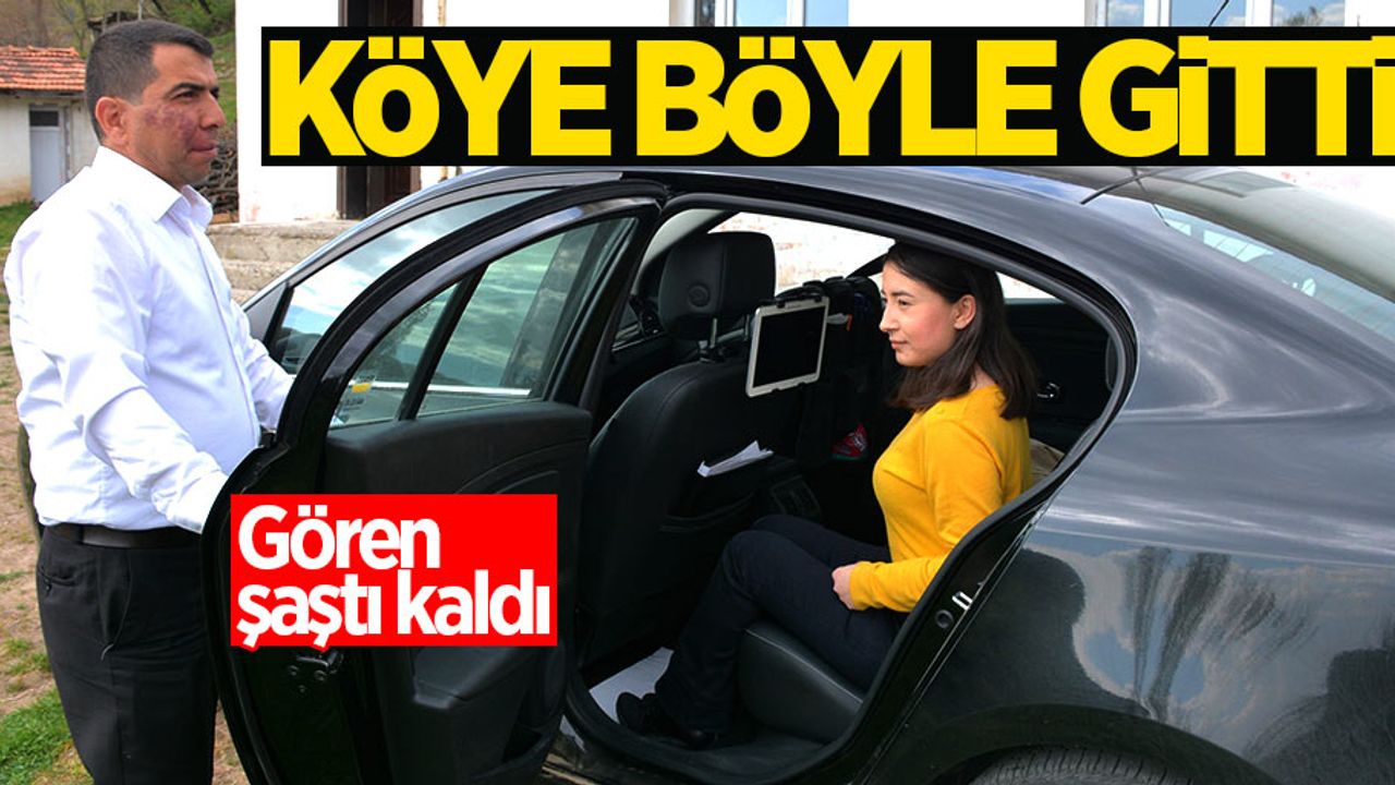 Köy okuluna giden öğretmene makam aracı tahsis edildi