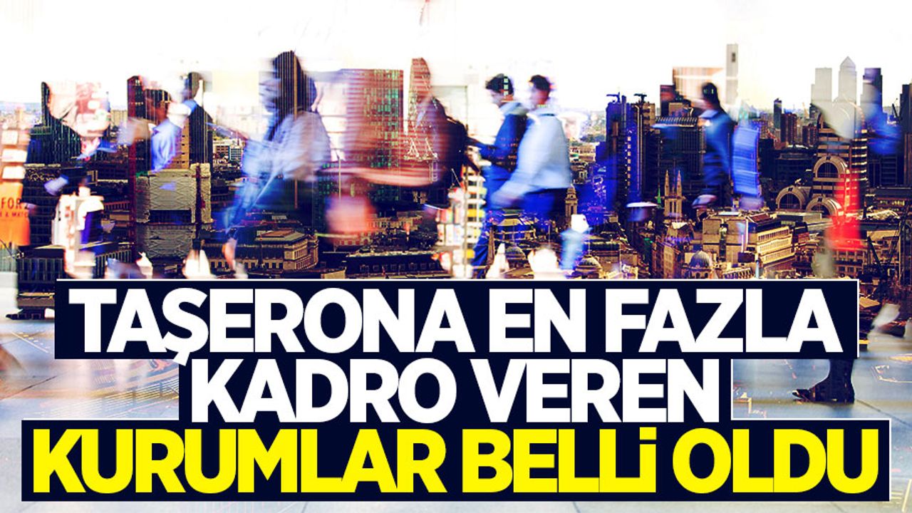 Taşerona en fazla kadro veren kurumlar belli oldu