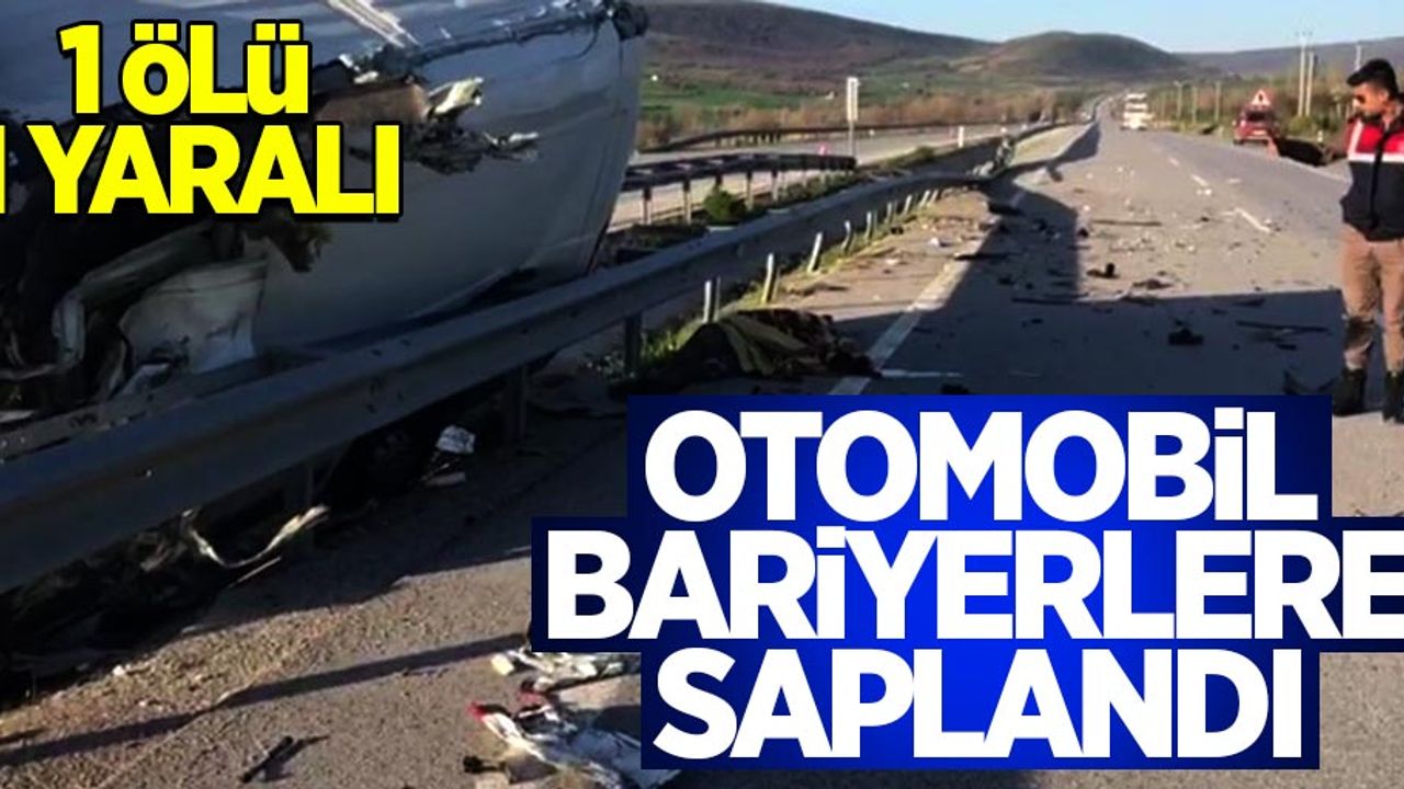 Ticari araç bariyerlere çarptı: 1 ölü, 1 yaralı