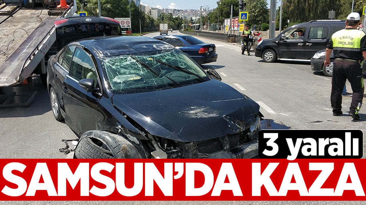 Samsun'da otomobil takla attı: 3 yaralı
