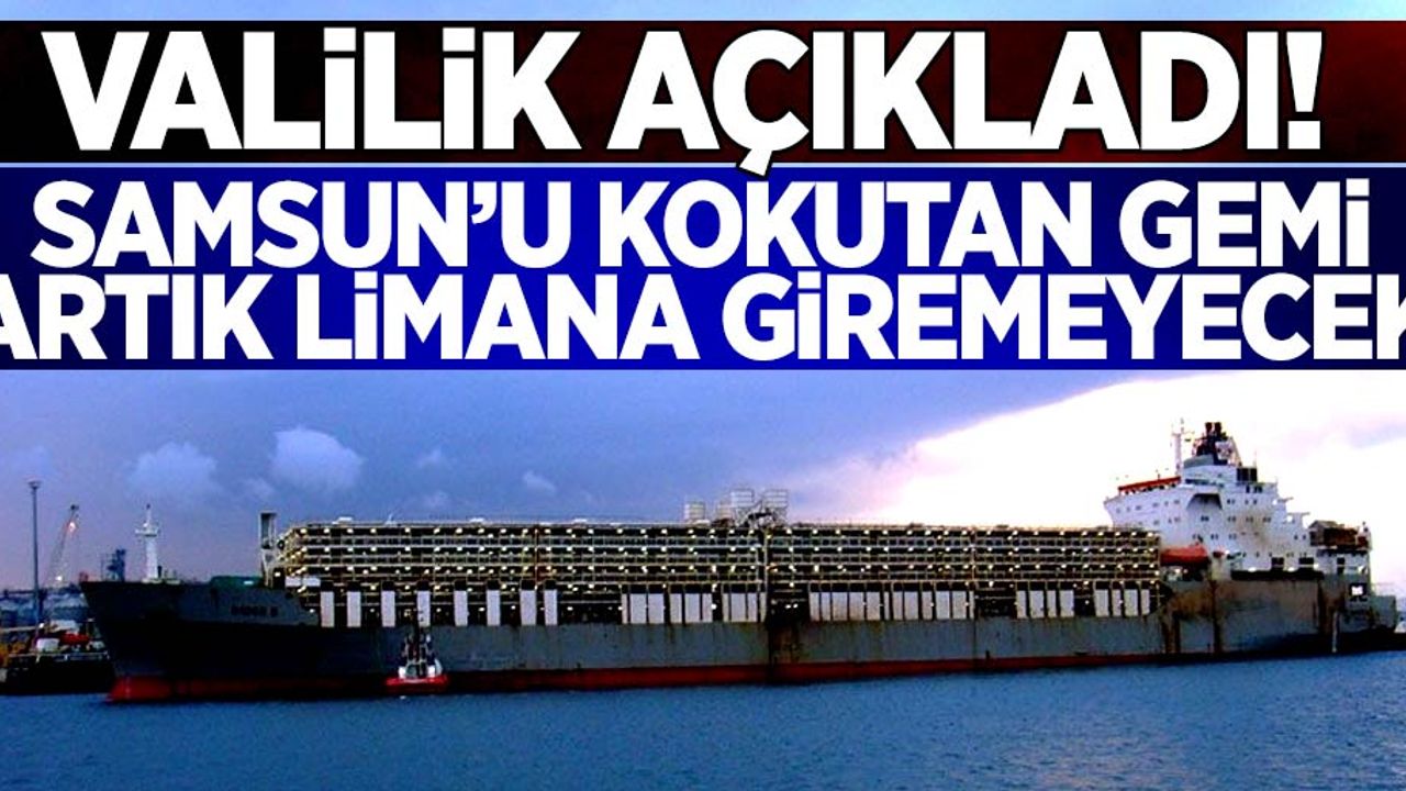 Valilik açıkladı! O gemi artık limana giremeyecek