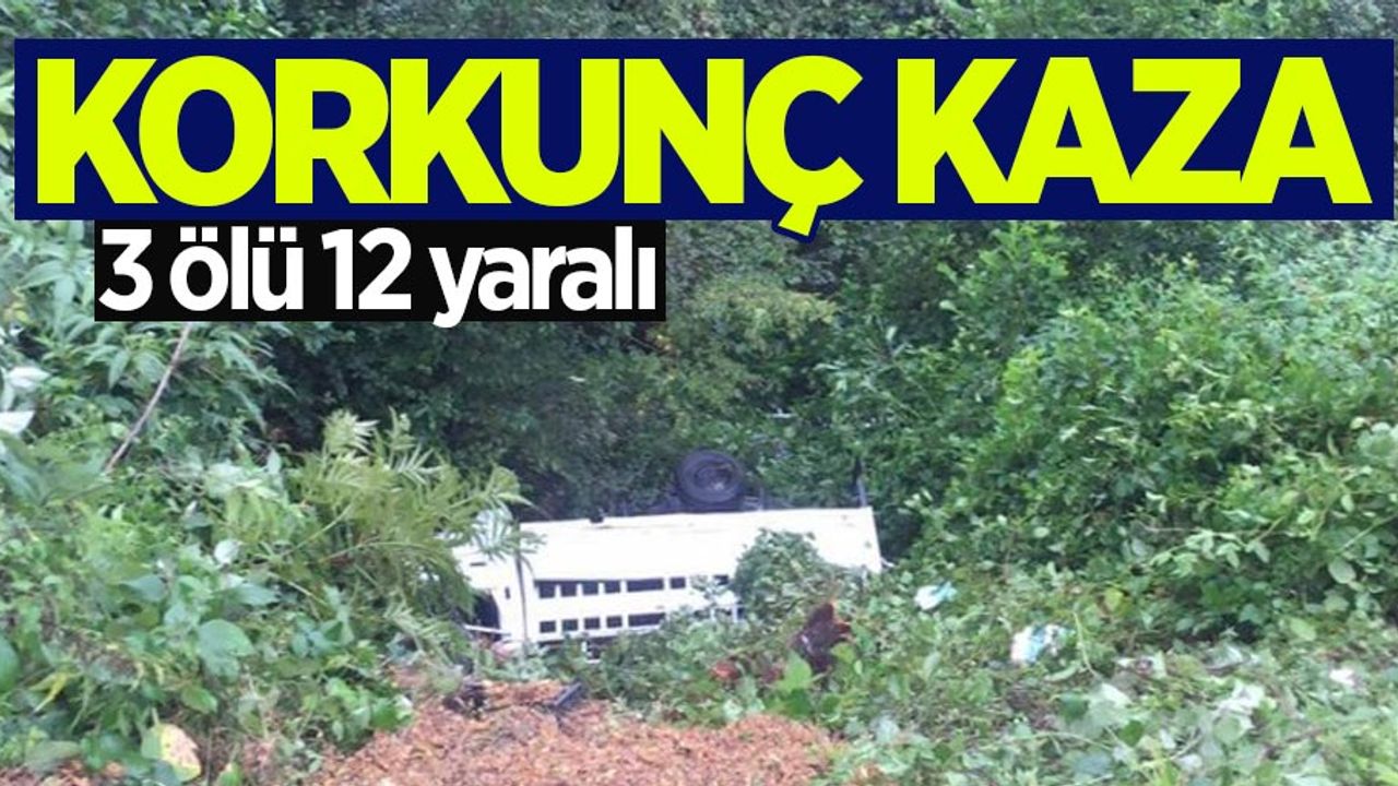 Giresun'da kaza: 3 ölü 12 yaralı