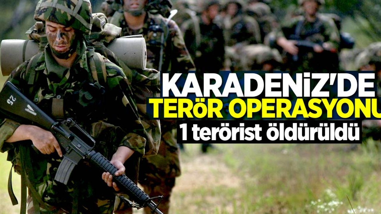 Karadeniz'de terör operasyonu! 1 terörist öldürüldü