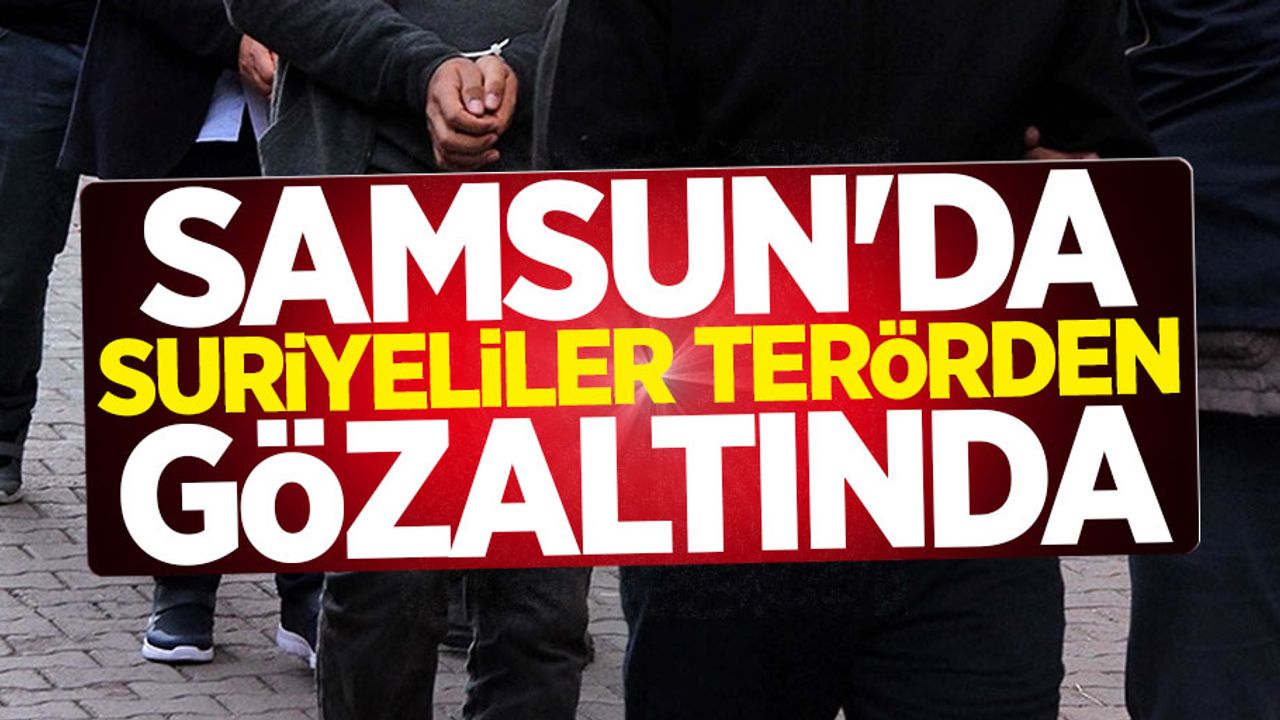 Samsun'da Suriyeliler terörden gözaltında 