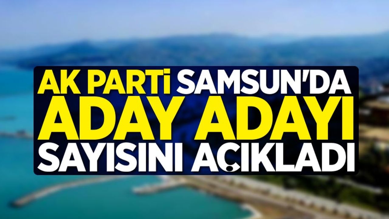 AK Parti Samsun'da aday adayı sayısını açıkladı