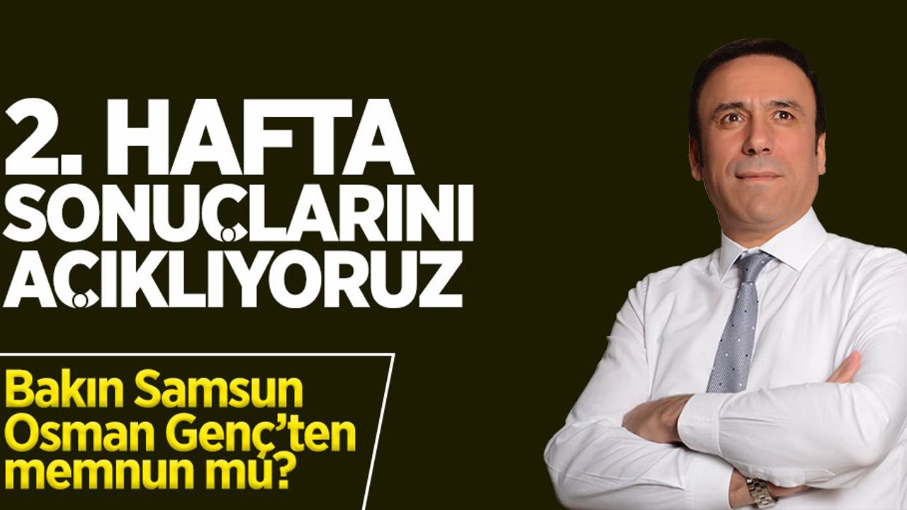 Samsunlular Osman Genç'ten memnun mu? İşte 2. hafta anket sonuçları