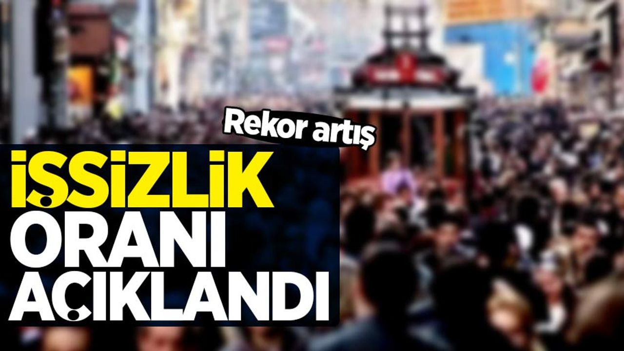 İşsizlik oranı açıklandı! İşsizlikte rekor artış