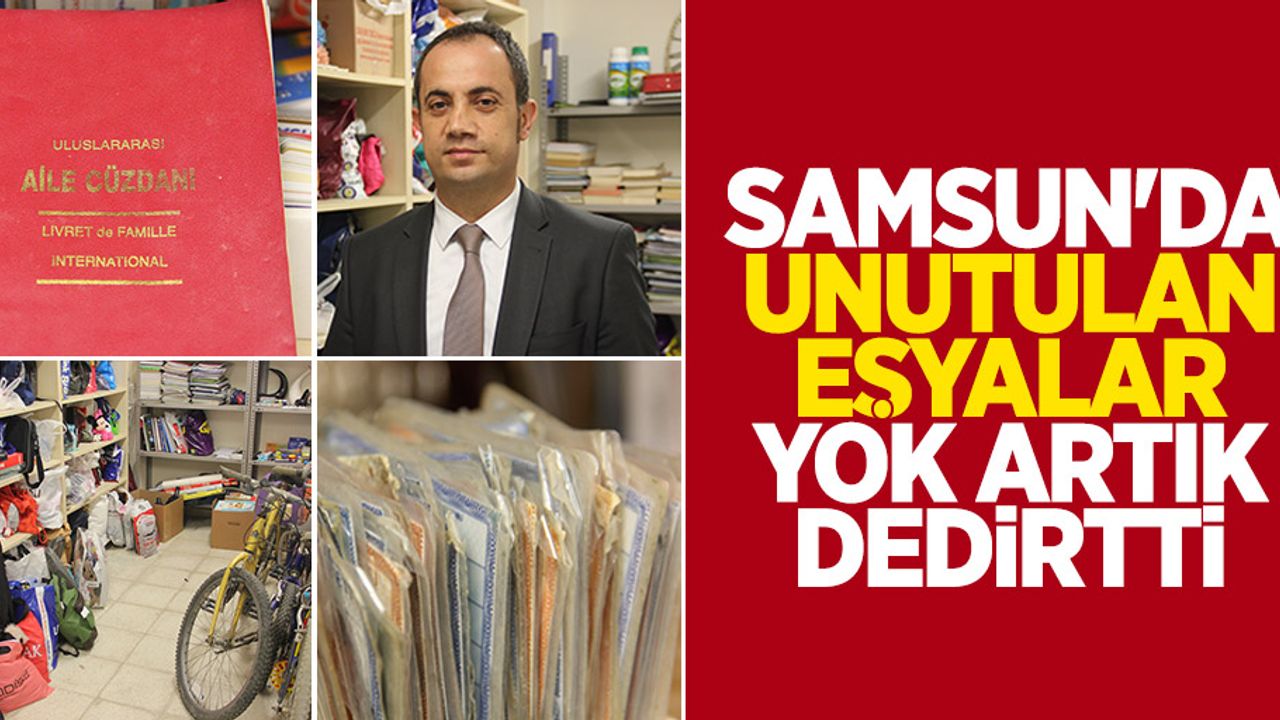 Samsun'da toplu taşımalarda unutulan eşyalar yok artık dedirtti