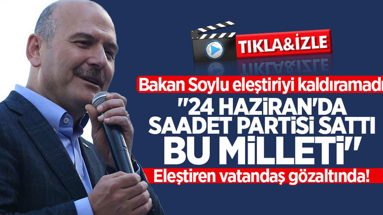 Süleyman Soylu'dan sert tepki: Hadi oradan densiz
