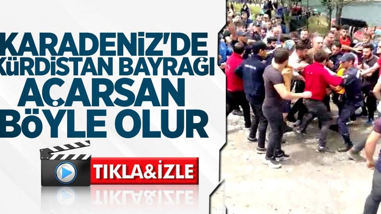 Karadeniz'de Kürdistan bayrağı açarsan böyle olur