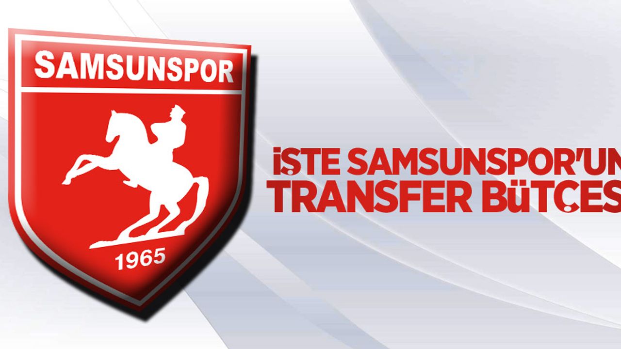Samsunspor'un transfer bütçesi belli oldu