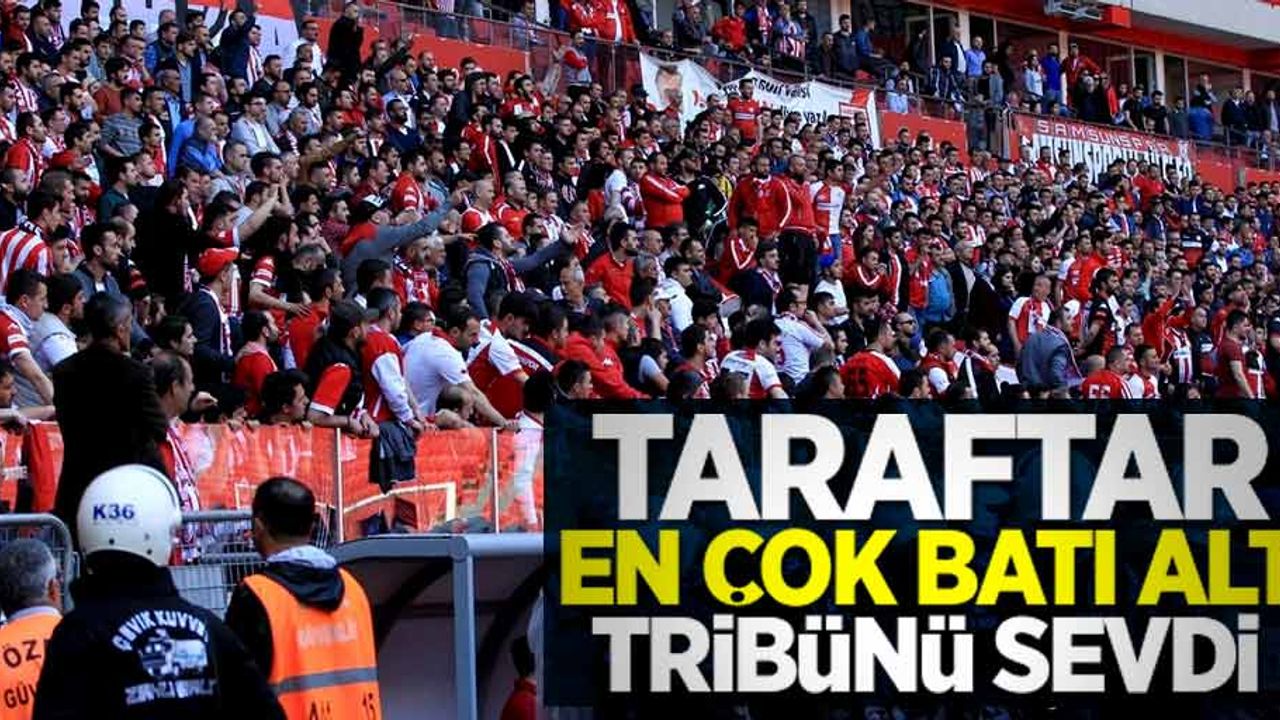 Taraftar en çok Batı Alt Tribünü sevdi