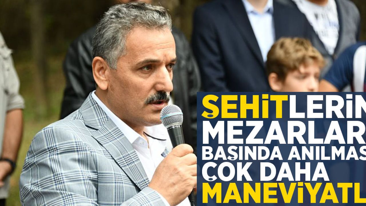 "Şehitlerin mezarı başında anılması, çok daha maneviyatlı."