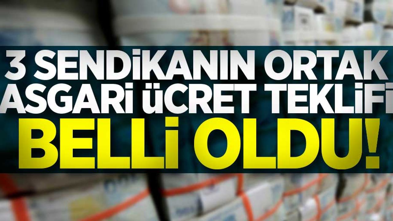 3 sendikanın ortak asgari ücret teklifi belli oldu! 