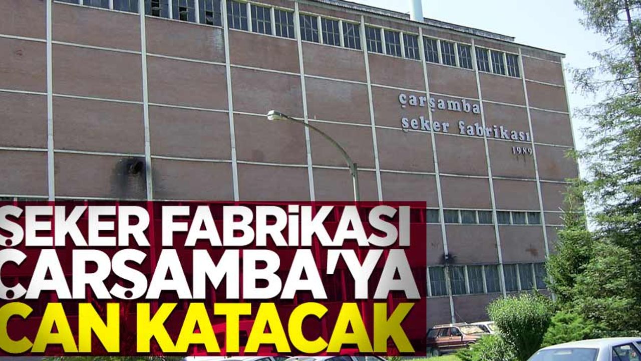Şeker Fabrikası Çarşamba'ya can katacak 