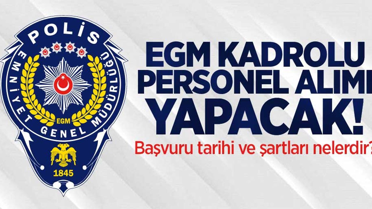Emniyet Genel Müdürlüğü kadrolu personel alımı yapacak 