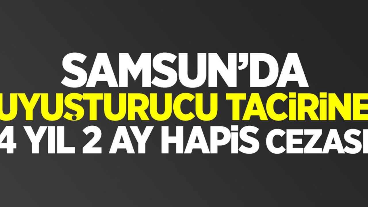 Samsun'da uyuşturucu tacirine 4 yıl 2 ay hapis cezası