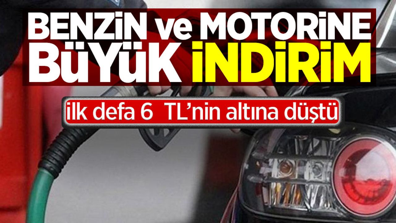 Benzin ve motorine büyük indirim