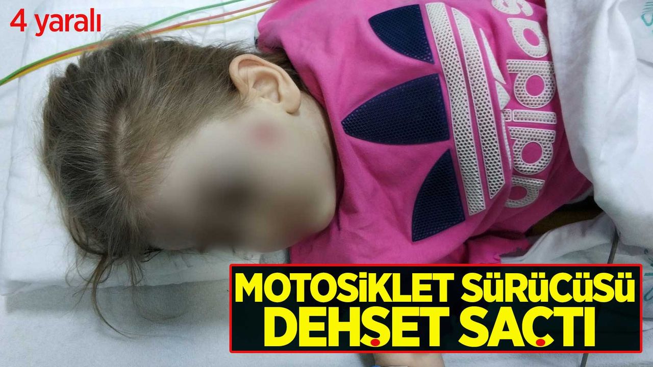 Samsun'da motosiklet sürücüsü dehşet saçtı