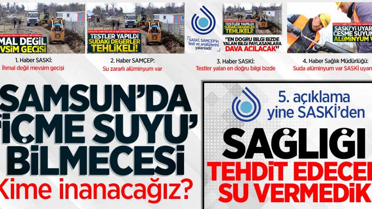 SASKİ'den içme suyu hakkında yeni açıklama! Sağlığı tehdit edecek su vermedik
