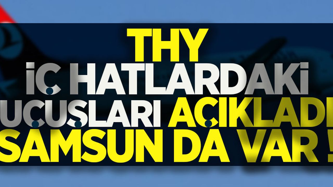 THY iç hatlardaki uçuşları açıkladı! Aralarında Samsun'da var