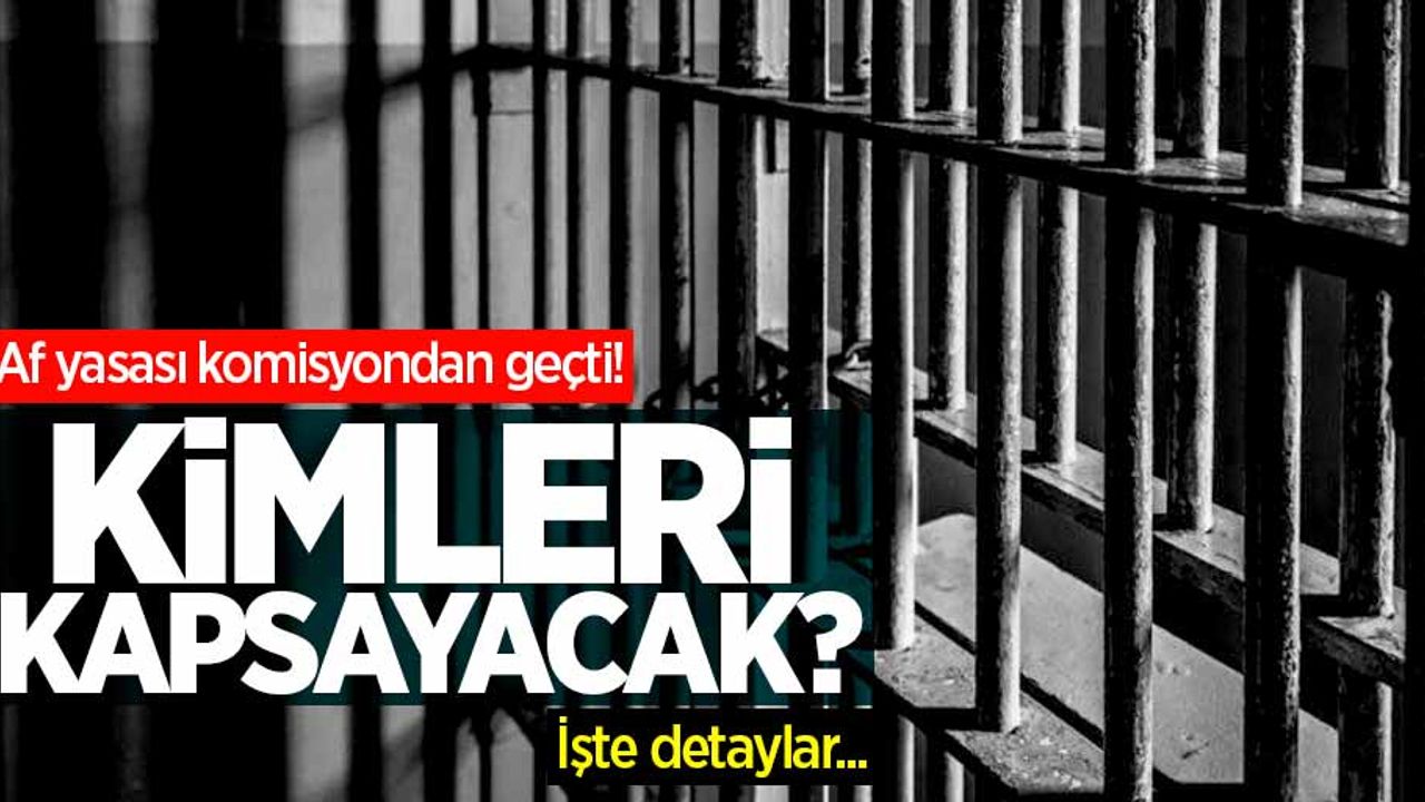 Af yasası komisyondan geçti! Kimler yaralanabilecek hangi suçlular çıkabilecek? 