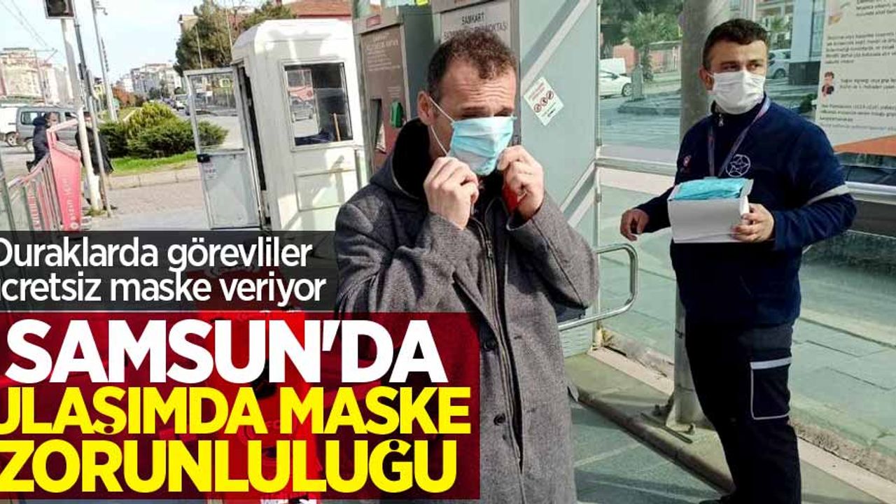 Samsun'da ulaşımda maske zorunluluğu 