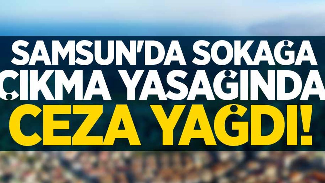 Samsun'da sokağa çıkma yasağında ceza yağdı! 