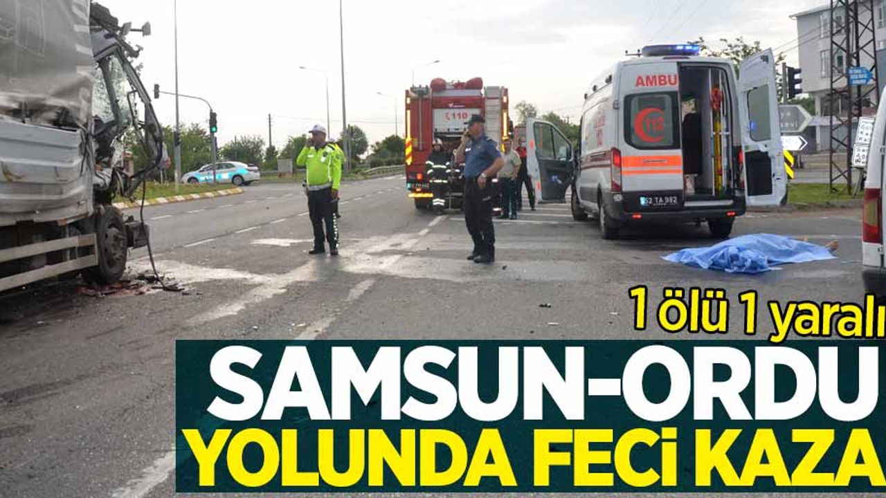 Samsun-Ordu yolunda feci kaza! 1 ölü 1 yaralı
