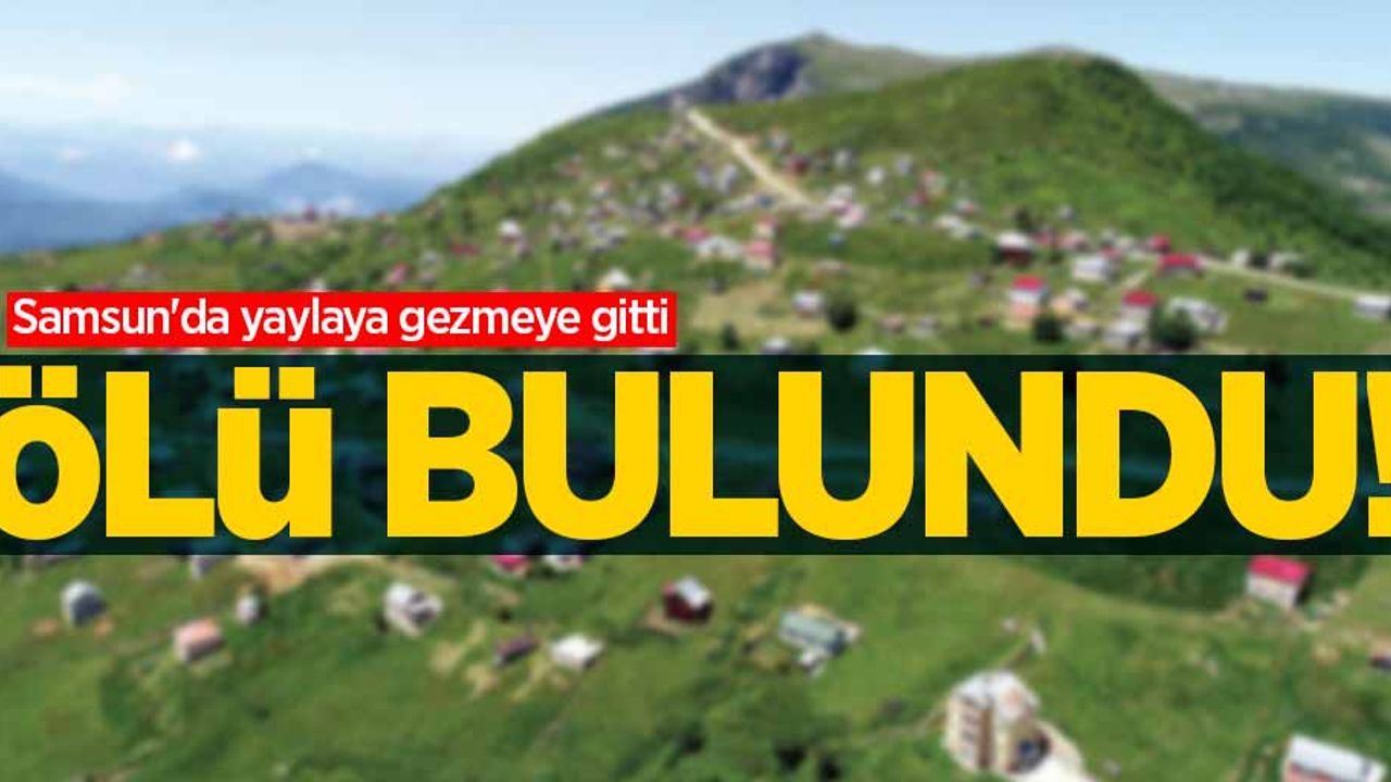 Samsun'da yaylaya gezmeye gitti, ölü bulundu!