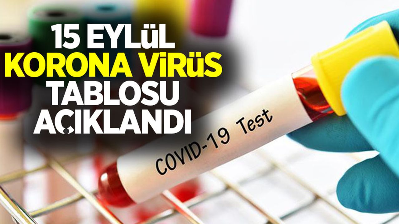 15 Eylül korona virüs tablosu açıklandı