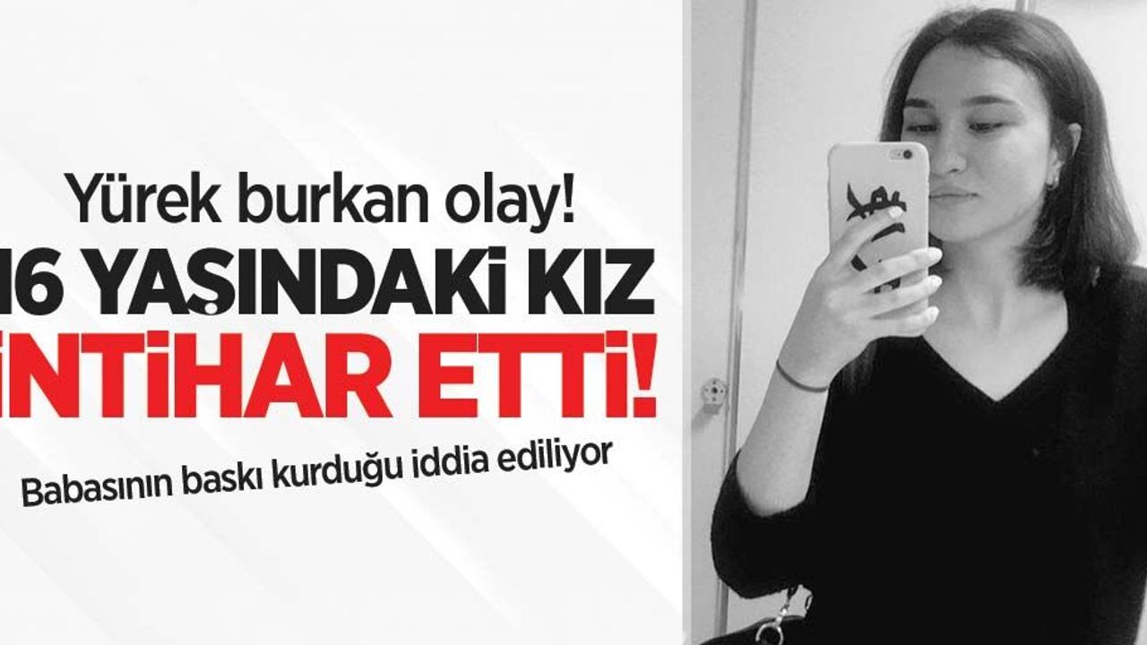 Yürek burkan olay! 16 yaşındaki kız babasının silahıyla intihar etti