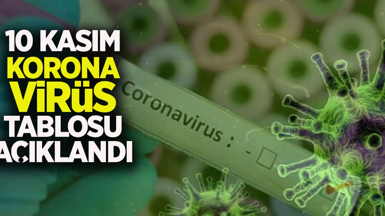 10 Kasım korona virüs tablosu açıklandı