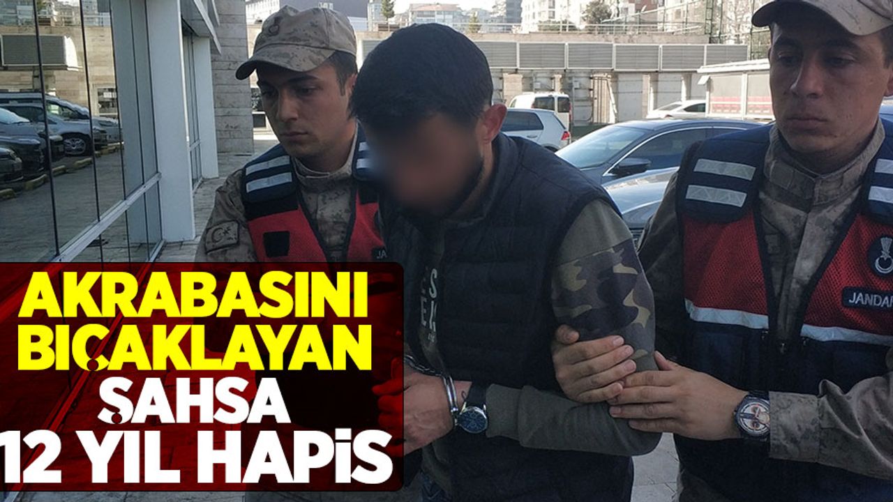 Akrabasını bıçaklayan şahsa 12 yıl hapis