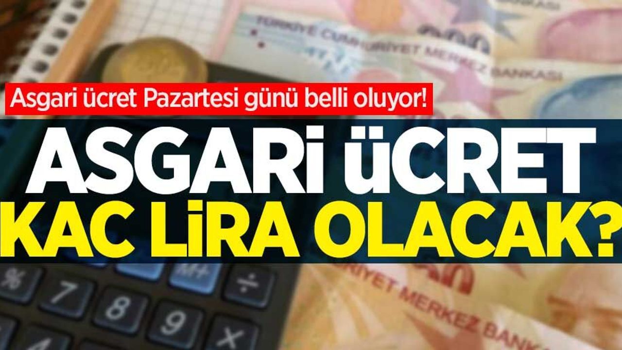 Asgari ücret Pazartesi günü belli oluyor! Asgari ücret kaç lira olacak?